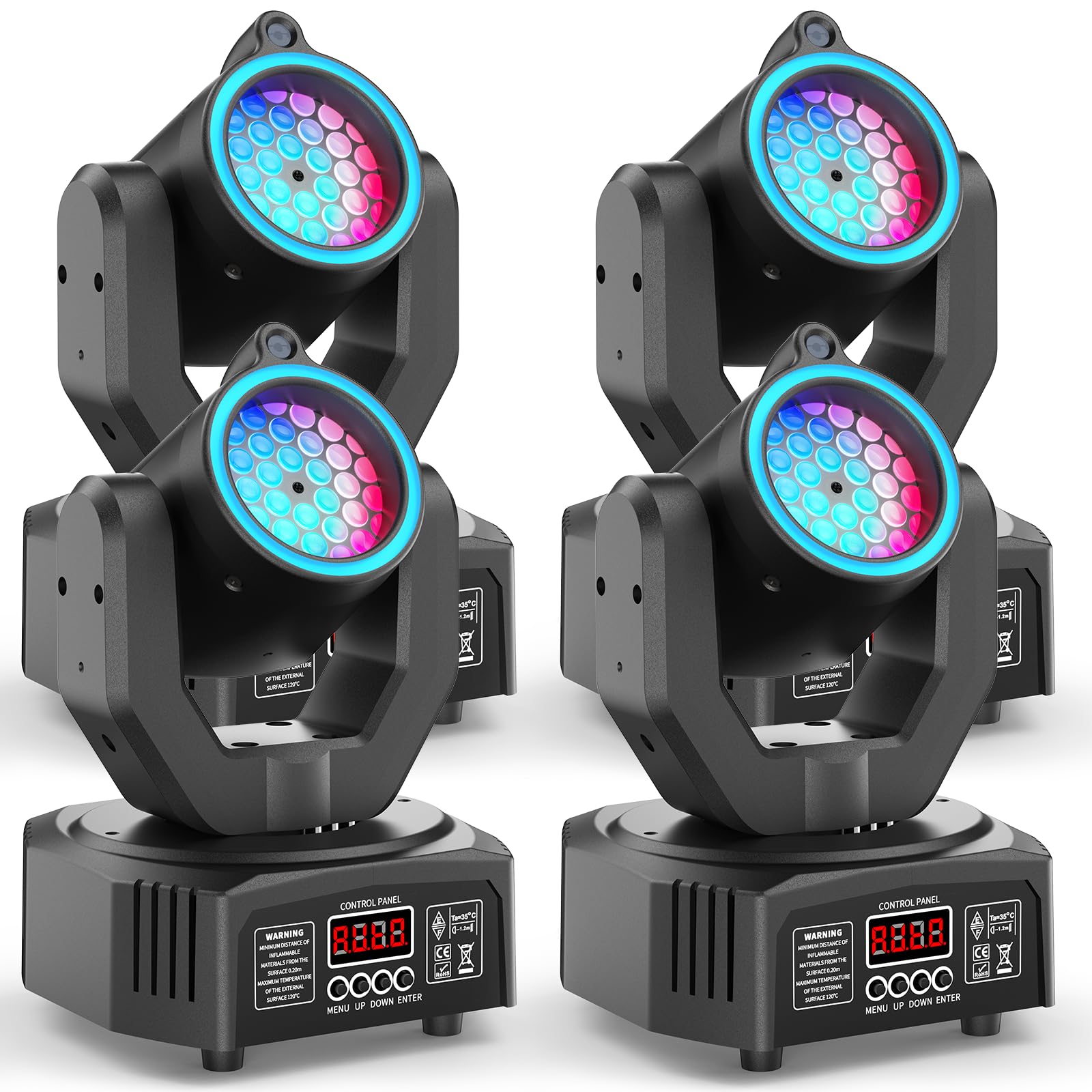 Amazon.com: 4-Pack Wiwreenm Mini Moving Head Light,30W LED Stage